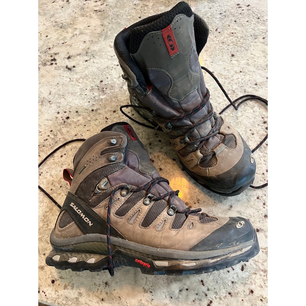 Salomon Quest 4D GTX Mens Hiking Boots Brown Gore-Tex Waterproof 590606 Size 10
